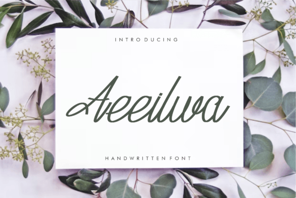 Aeeilwa: A Handwritten Font for Elegant Editorial Design