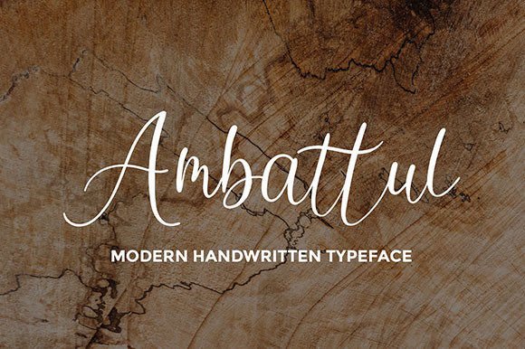 Ambattul: A Handwritten Script Font for Makers and Creative Sellers
