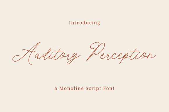Auditory Perception: A Stylish Handwritten Font for Modern Editorial Design