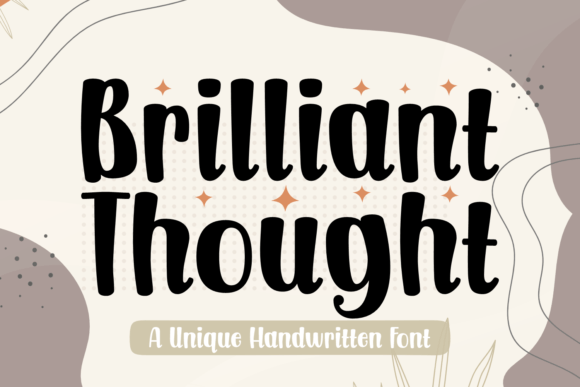Brilliant Thought: A Handwritten Font for Elegant Craft and Product Design