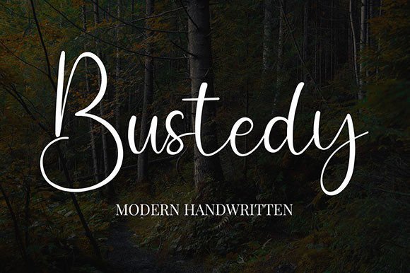 Bustedy Font Review: A Casual Script for Modern Branding Projects