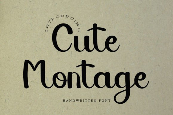 Cute Montage: A Handwritten Font That Brings Warmth to Editorial Design