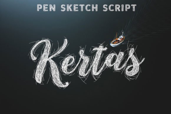 Kertas: A Sketch-Style Handwritten Font for Crafters and Product Designers